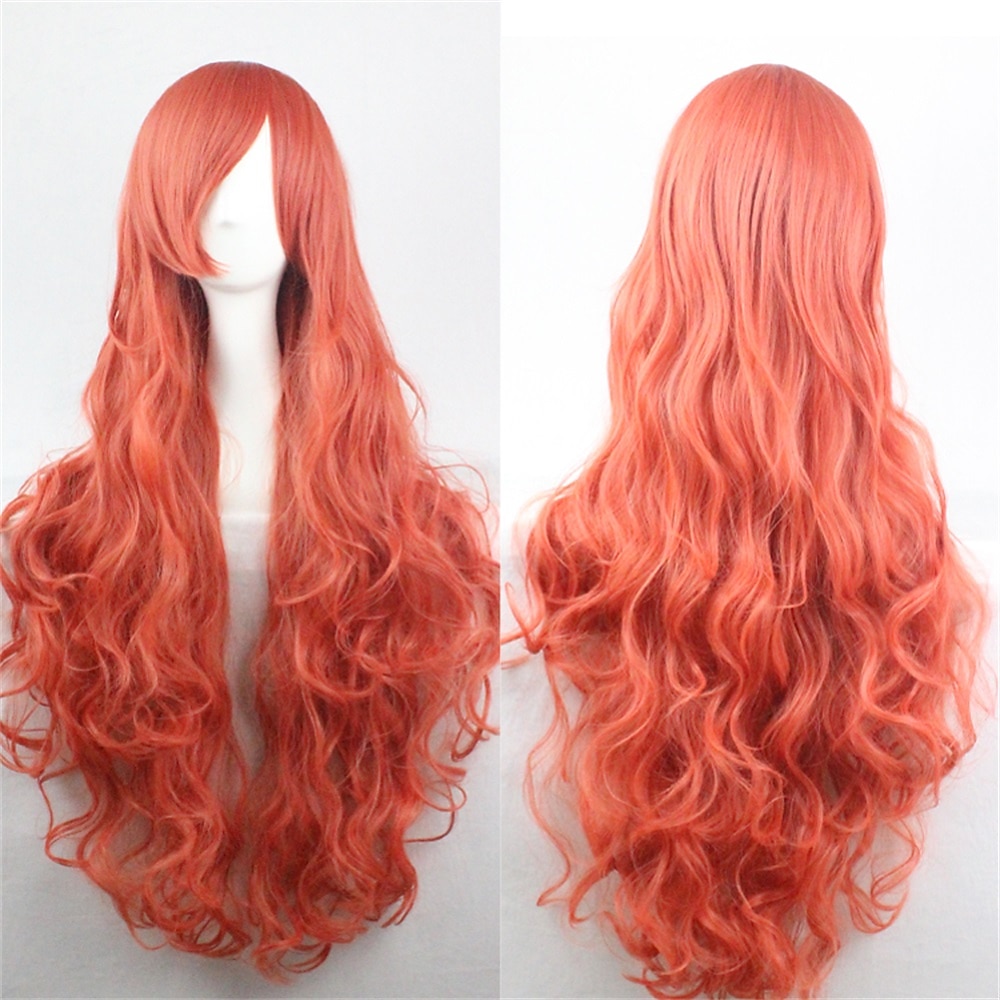 parrucca cos parrucca 80 cm capelli ricci lunghi capelli ricci multicolori in seta ad alta temperatura parrucche anime di halloween del 2025 a $16.99 –P15