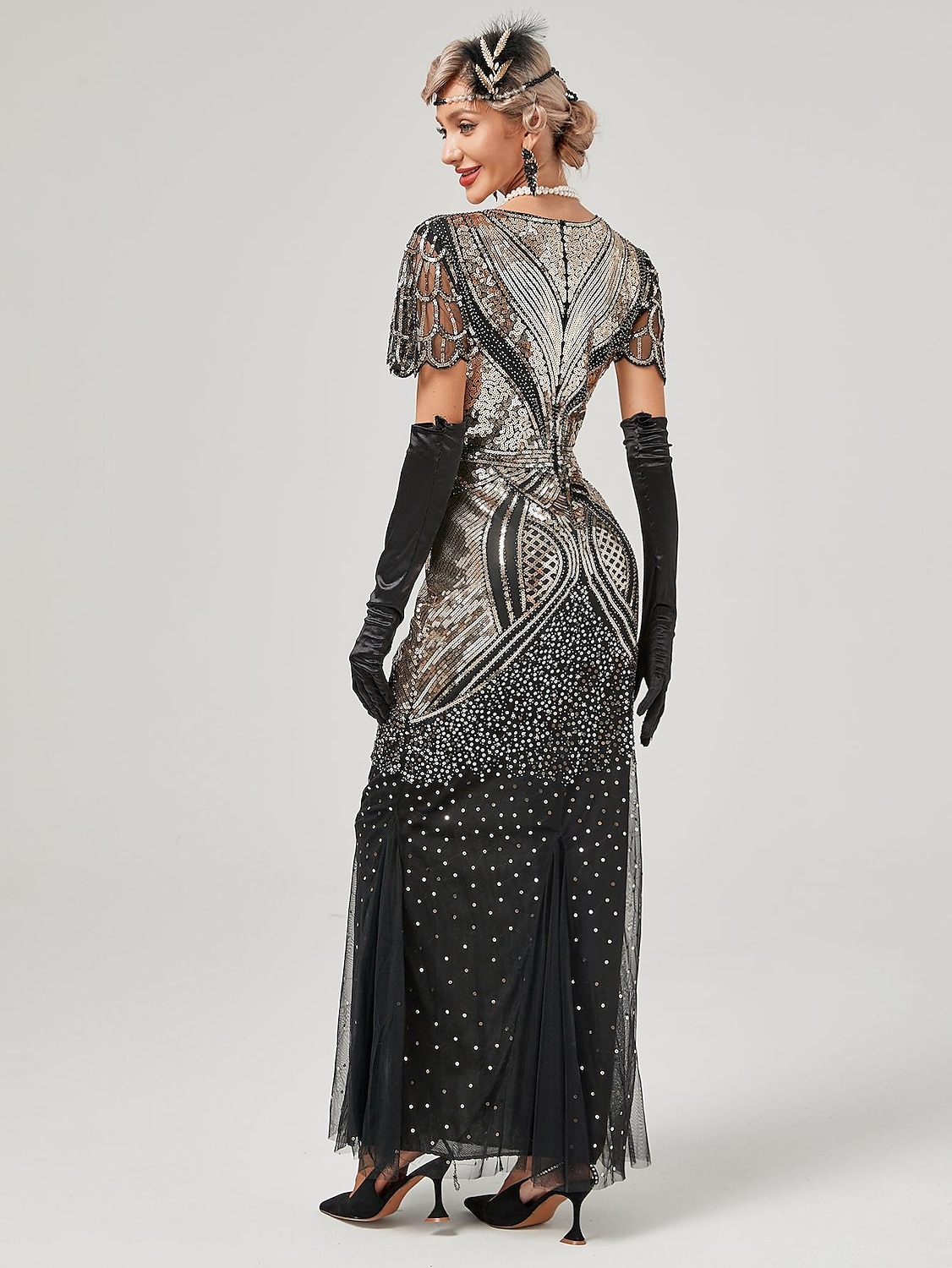 Urlați 20 de ani Anii 1920 Rochie de Cocktail Rochie Flapper Rochii Mascaradă Gatsby Charleston Invitat la nuntă Paiete Normal Pentru femei Carnaval Mascaradă Carnaval Nuntă Invitat la nunta Adulți 2025 - $57.99 –P8