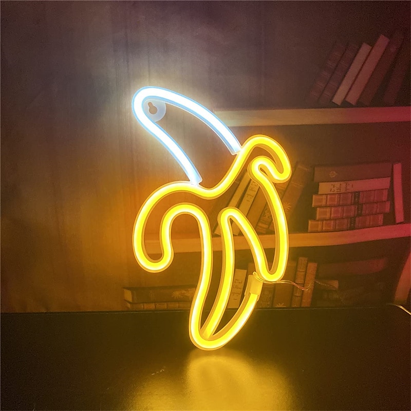 Neon Light Banana Shaped Neon Lamp Hanging Lamp AAA Battery Box Power Supply 2025 - $30.99 –P4