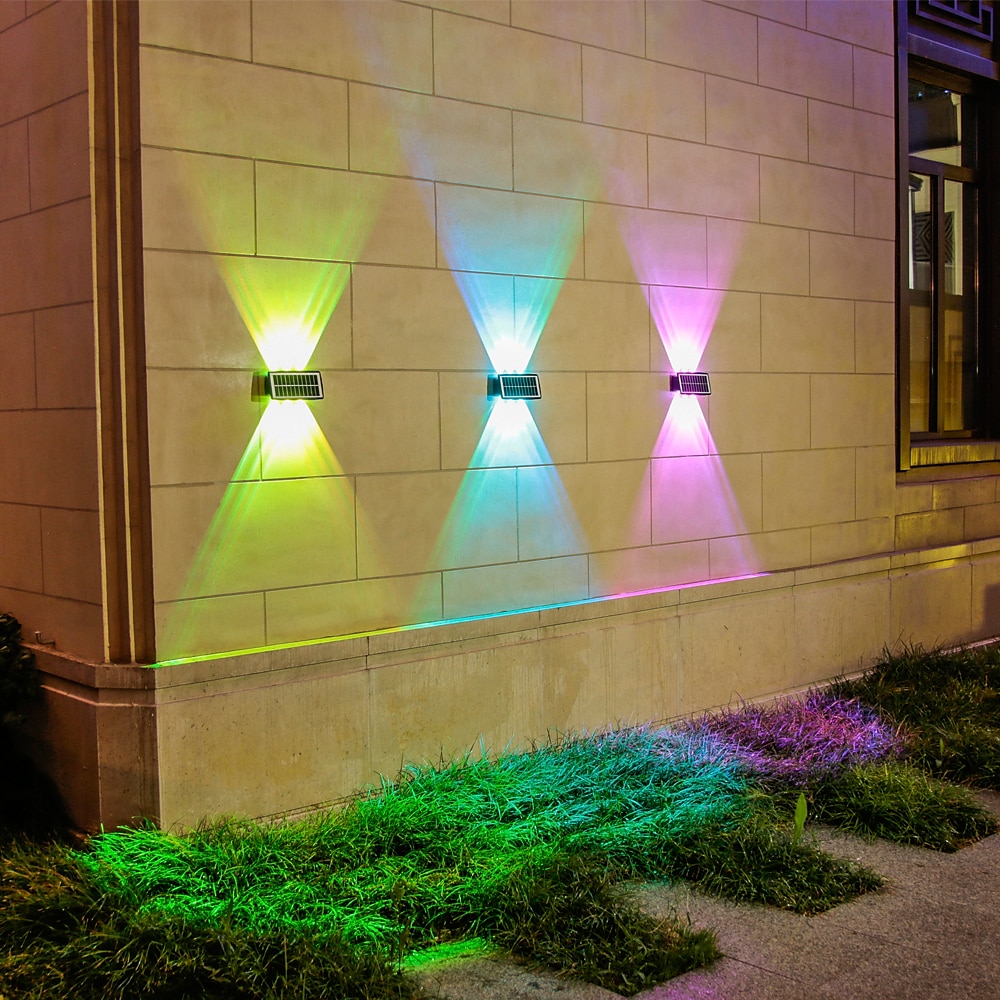 utendørs solcelle vegglys led hagelys smart lysstyring sensor vanntett vegglys gårdsplass veranda lampe balkong gjerde passasje belysning landskap dekorasjon solenergi nattlys 2025 - $20.99 –P4