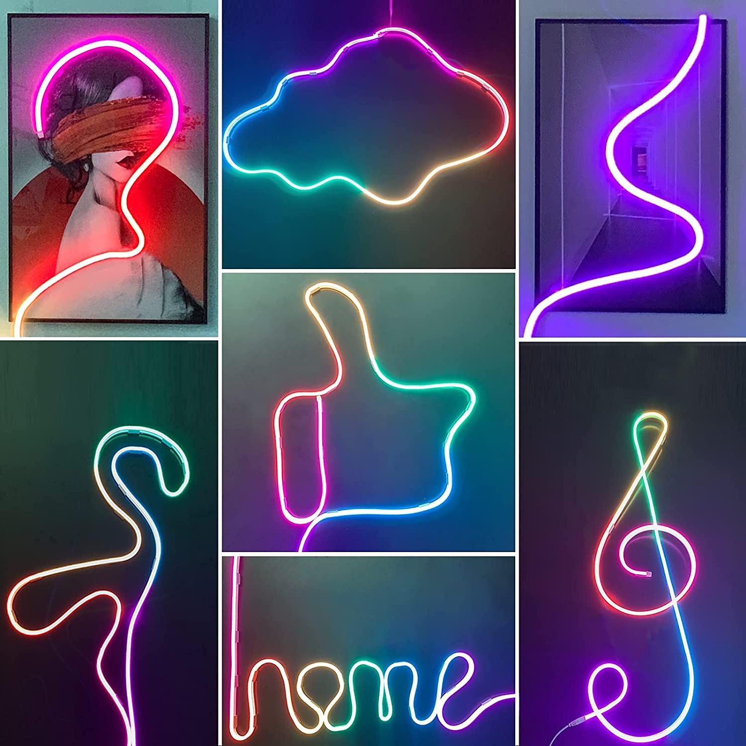 3 m/5 m rgbic bandes lumineuses néon avec wifi néon corde lumière bricolage barre lumineuse app contrôle musique synchronisation tv rétro-éclairage jeu salon chambre décoration de 2025 ? $32.99 –P4