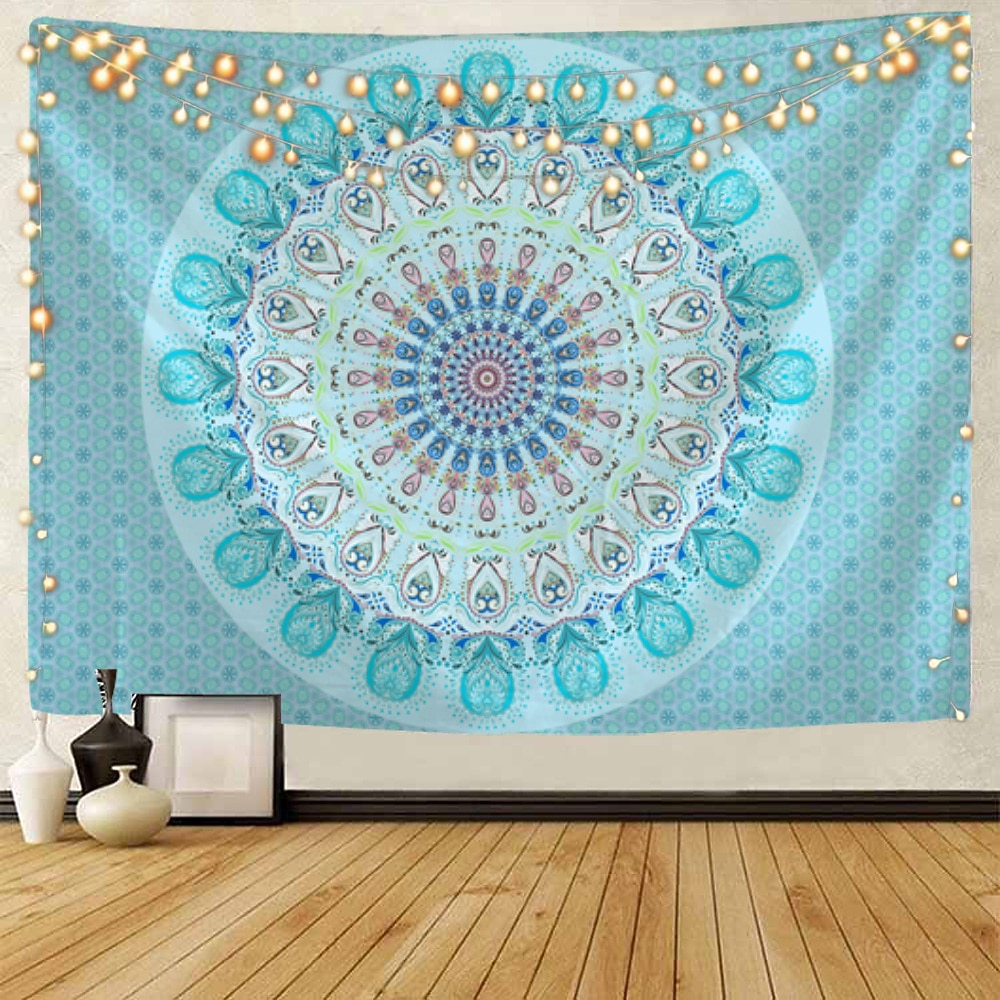 mandala czeski gobelin ścienny art decor koc kurtyna wiszący dom sypialnia salon akademik dekoracja boho hippie psychodeliczny kwiatowy kwiat lotos indyjski 2026 - $20.99 –P3