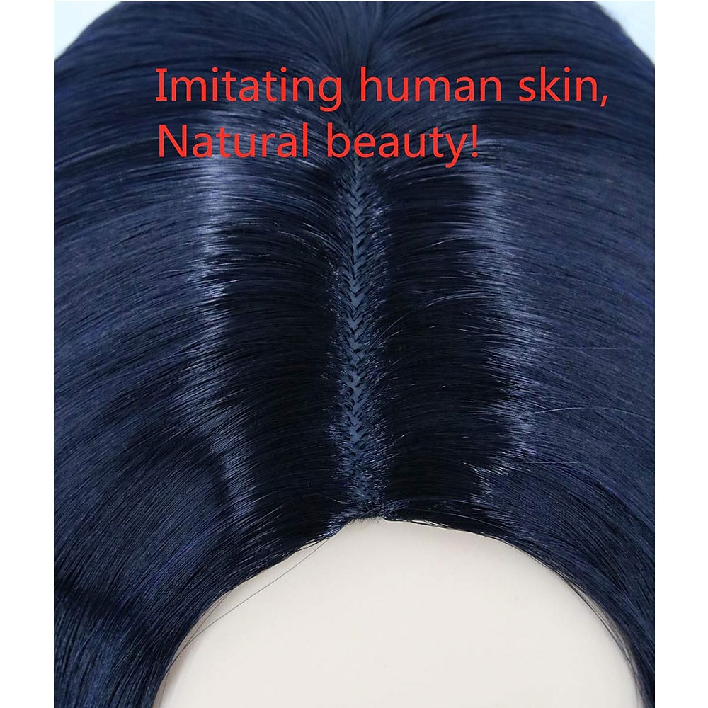 Kids Girls Topcosplay Blue Wig Long Wavy Carnival Costume Cosplay Wig with Black Roots for Dress Up Party 2025 - $29.99 –P5
