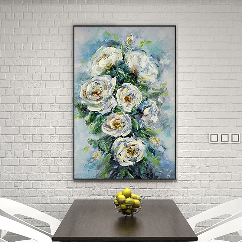 Handgefertigtes Ölgemälde auf Leinwand, Wandkunst, Dekoration, moderne Blumen für Wohnkultur, gerollt, rahmenlos, ungedehnt 2025 - $85.99 –P11