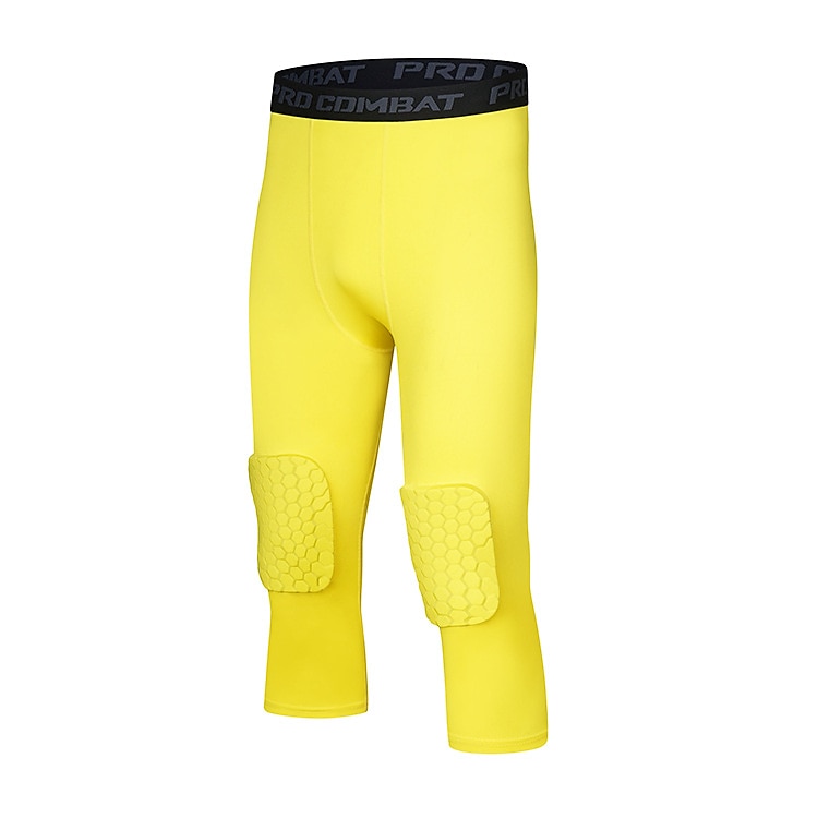 Men's Running Tights Leggings Compression 3/4 Pants Knee Pads Base Layer Athletic Athleisure Spandex Breathable Quick Dry Moisture Wicking Fitness Gym Workout Basketball Sportswear Activewear Solid 2025 - $16.49 –P8