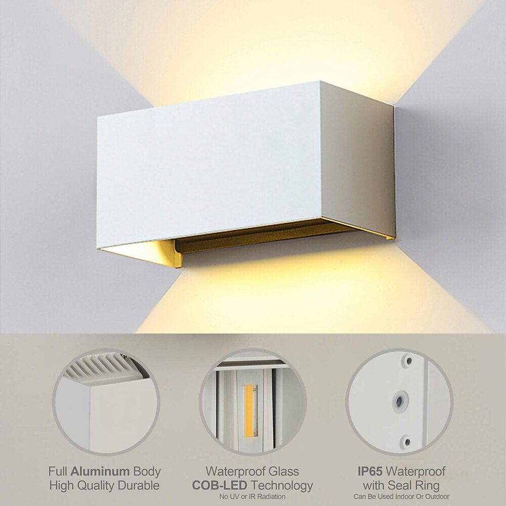 LED Outdoor/Indoor Wall Lamp 2 Heads 12W 4 Heads 20W Adjustable Beam Angle LED Porch Lamp Outdoor Lamp Applicable to House Terrace and Porch AC85-265V 2025 - $54.99 –P1