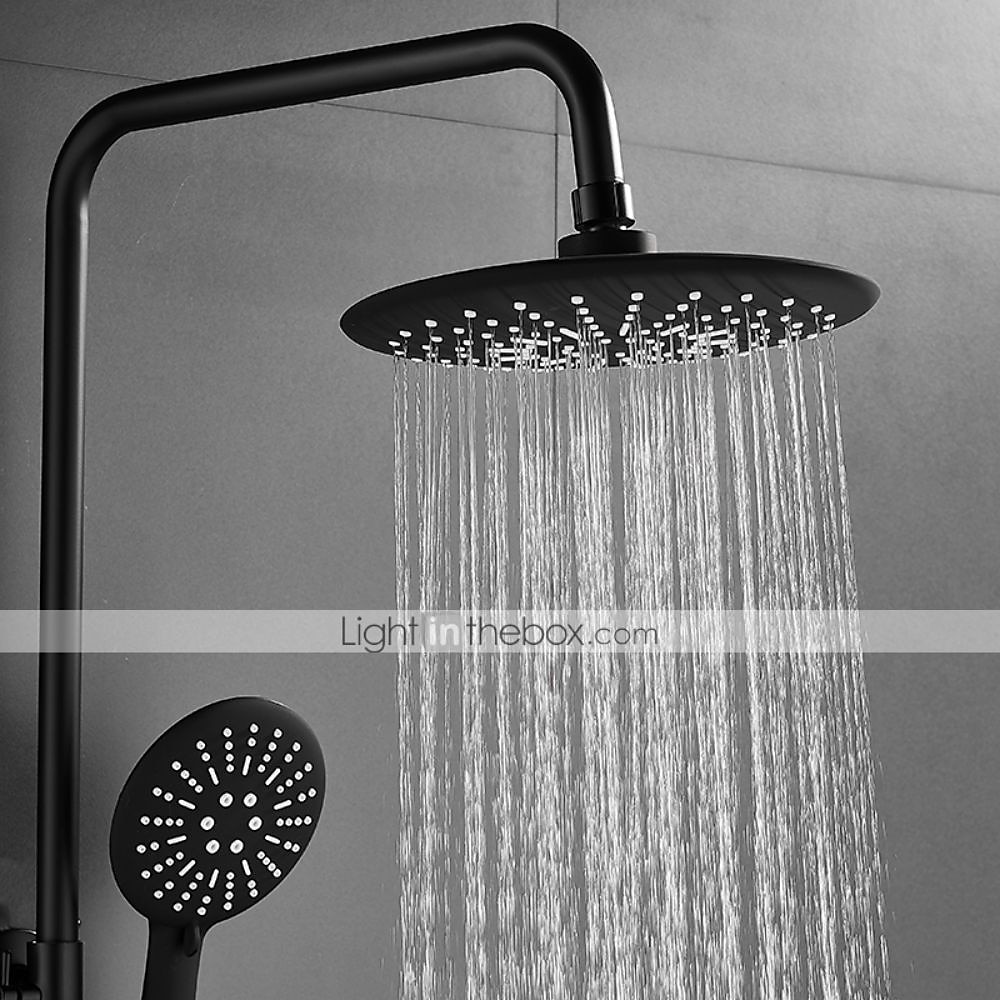 Shower System Faucet Combo Set with 8" Rain Showerhead, Multi-Function Hand Shower, Adjustable Slide Bar and Soap Dish Wall Mounted Ceramic Valve Bath Shower Mixer Taps 2025 - $226.79 –P16