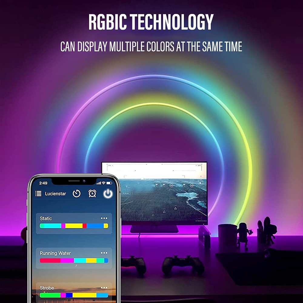3M/5M RGBIC Strip Lights Neon Light with WIFI Neon Rope Light DIY Light Bar APP Control Music Sync TV Backlight Game Living Room Bedroom Decoration 2025 - $32.99 –P6