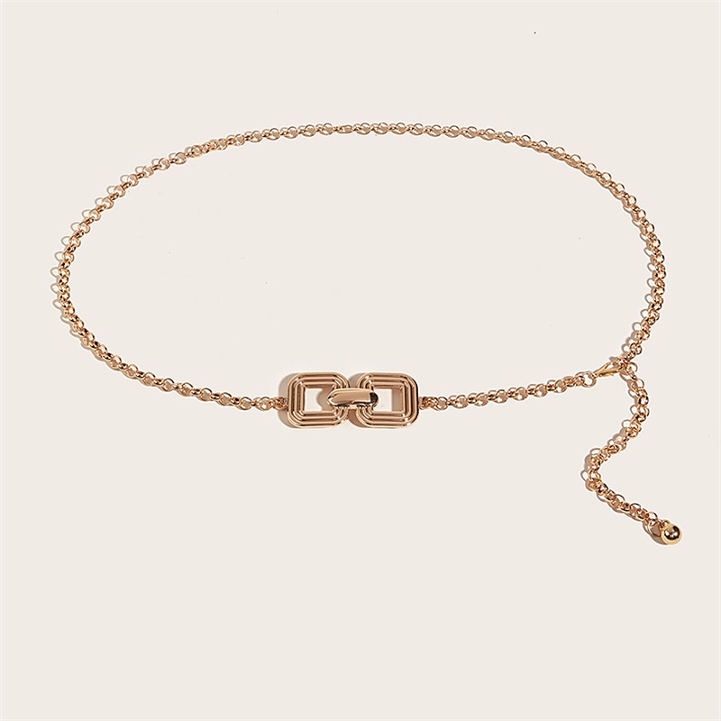 Women's Belt Metal Alloy Champagne Gold Chain Outdoor Dailywear Daily Holiday Pure Color / Spring / Summer / Fall / Winter 2025 - $9.49 –P4