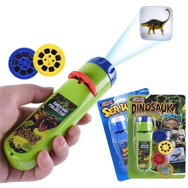 Linterna de proyección para niños, proyector de luz con bonitos dibujos de dinosaurios, animales, espacio, luz de fotografía nocturna, juguetes divertidos para la hora de dormir y aprender, regalos 2026 - HUF 6315 –P11