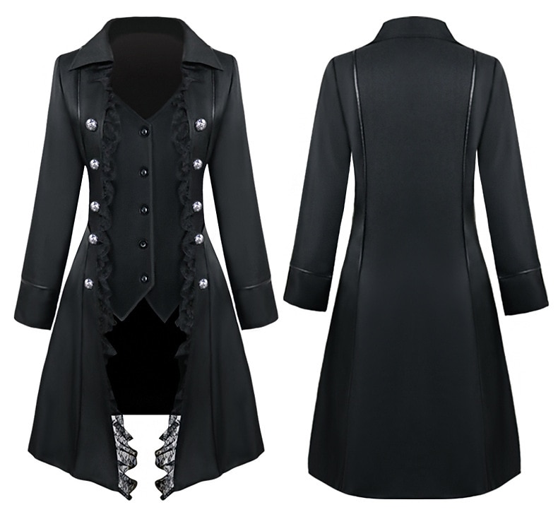 Retro / vintage Punk și gotic Medieval Geacă Mascaradă Σμόκιν Vampiri Doctorul ciumei Stil Oficial Stil Vintage Mată Costume de fancy Pentru femei Steampunk Crăciun Halloween Carnaval Petrecere 2026 - $59.99 –P2