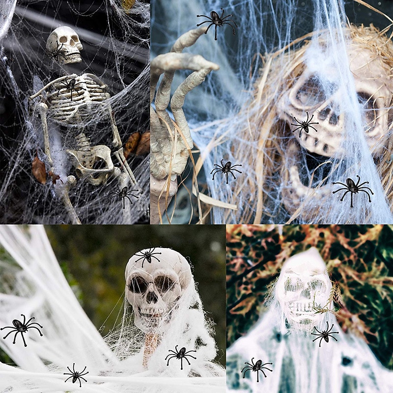 Halloween νέο ιστό αράχνης τριγωνικό δίχτυ προσομοίωσης σούπερ βελούδινο φεστιβάλ φαντασμάτων αράχνης εσωτερικά και εξωτερικά στηρίγματα διακόσμησης 2025 - $15.49 –P5