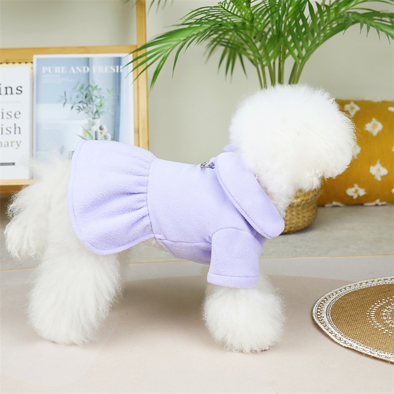 Hunde Katzen Kleider Einfarbig nette Art Süß Alltagskleidung Casual Winter Hundekleidung Welpenkleidung Hunde-Outfits Weich Grün Purpur Rosa Kostüm für Mädchen und Jungen Hund Baumwolle S M L XL 2XL 2026 - $12.49 –P8