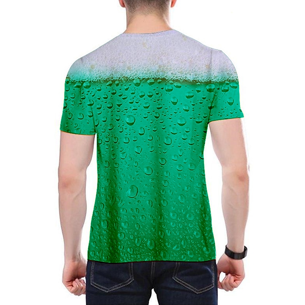 Homme Graphic Bulle Bière Chemise T shirt Manche Courte T-shirt 3D effet Col Rond Chemise Vêtement de rue Exagéré du quotidien Sortie Fête d'Octobre Vert Claire Rouge Bleu Vêtement Tenue Normal S M L de 2025 ? $17.99 –P6