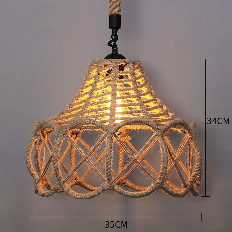 25cm Single Design Island Design Pendant Light Hemp Rope Painted Finishes Modern Nordic Style 220-240V 2025 - $150.99 –P5
