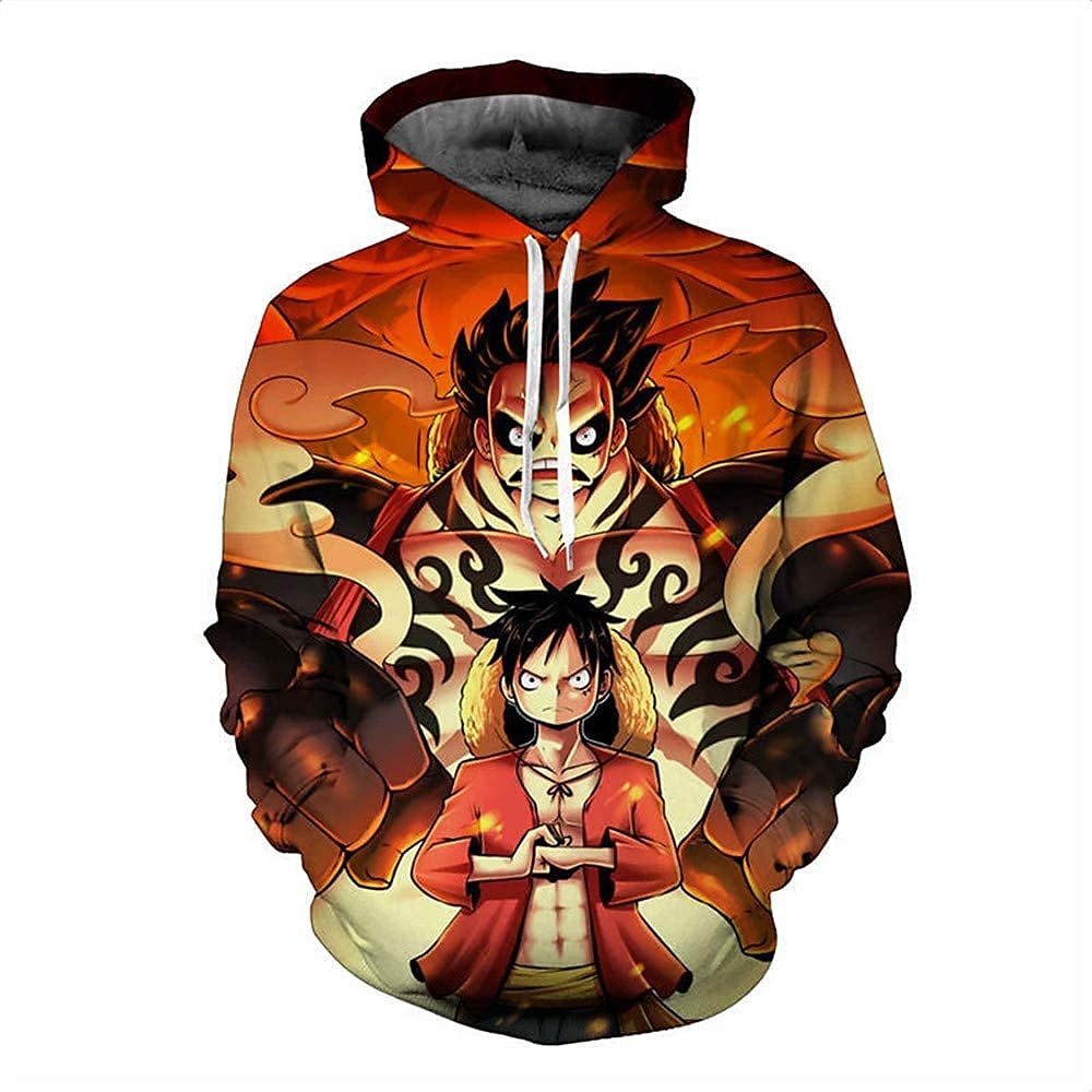 One Piece Pellicola: rosso Monkey D.Rufy Felpa con cappuccio Cartone animato Manga Manga 3D Tasca frontale Grafica Per Da coppia Per uomo Per donna Per adulto Stampa 3D del 2025 a $34.99 –P2