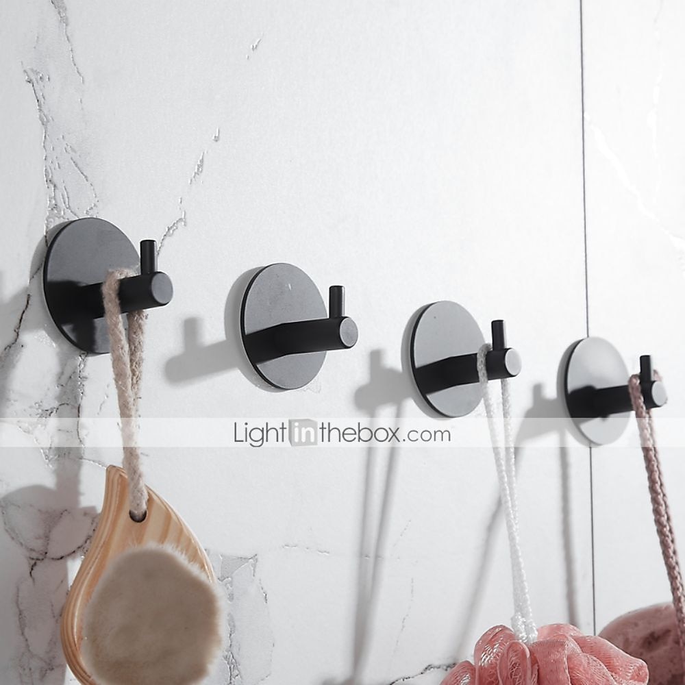 Toilet Paper Holder & 2Wall Hooks Sets Self Adhesive Wall Mount Stainless Steel Bathroom Accessories(Black/Golden/Silvery) 2025 - $12.99 –P2