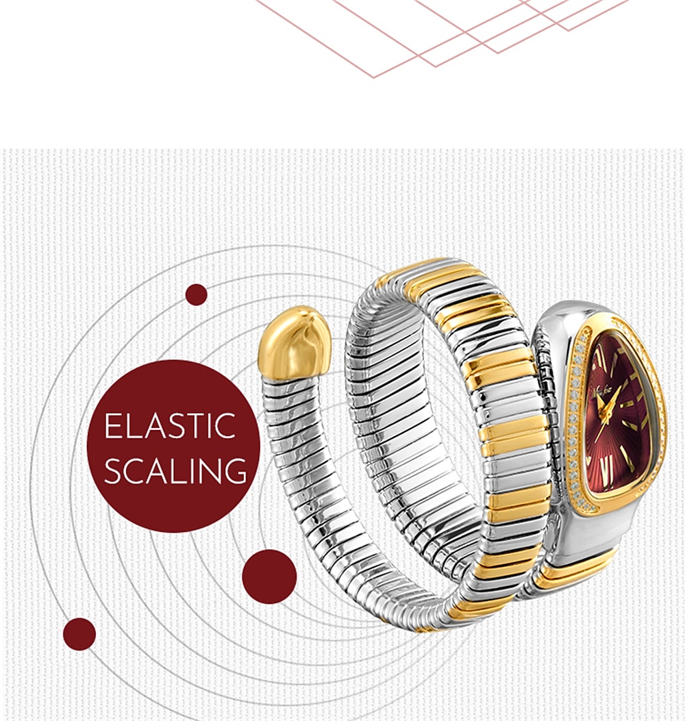 MISSFOX Women's Watches Snake Shape Luxury Wrist Watch Mother's Day Gift for women Steel Unique Gold Quartz Ladies Watch 2026 - $49.99 –P8