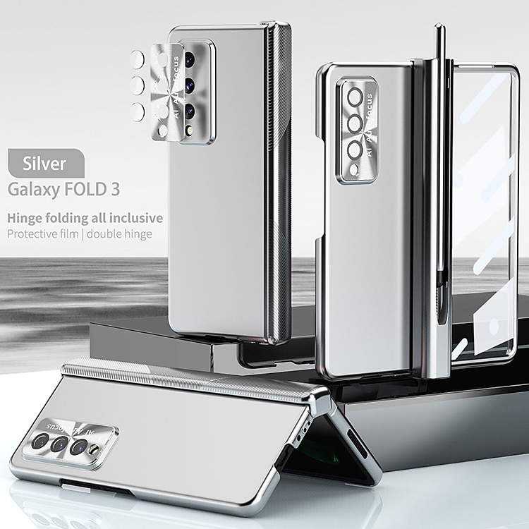 телефон Кейс для Назначение SSamsung Galaxy Z-образный сгиб 7 Z Fold 5 Z Fold 4 Z Fold 3 Чехол Флип Держатель для карандашей Покрытие Однотонный ПК 2025 - $31.99 –P13