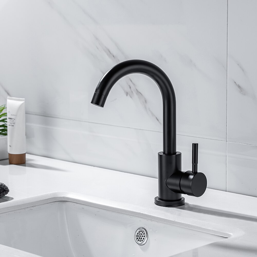 rubinetto lavabo bagno - girevole / classico acciaio inox / finiture verniciate rubinetti vasca monocomando monoforo centroset del 2025 a $72.99 –P1