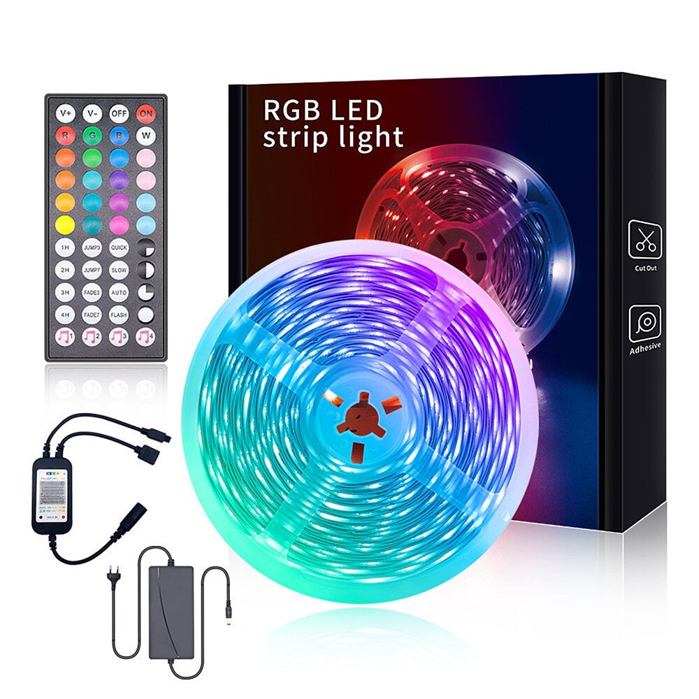 5 m led bandes lumineuses bluetooth app rgb smd 2835 ip20 luces flexible lampe ruban diode dc12v décoration de fête à la maison de 2025 ? $33.99 –P5