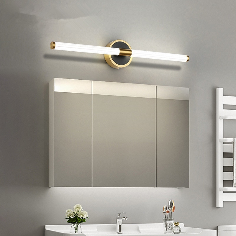 Spiegelfrontlampe LED-Badezimmerleiste Wandlampe Wohnzimmer Treppenganglampe Bronzerohr Schlafzimmer Nachttischlampe 2025 - $132.99 –P9