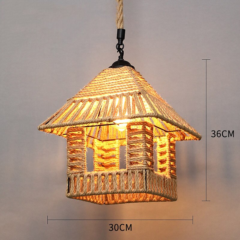 25cm Single Design Island Design Pendant Light Hemp Rope Painted Finishes Modern Nordic Style 220-240V 2025 - $150.99 –P4