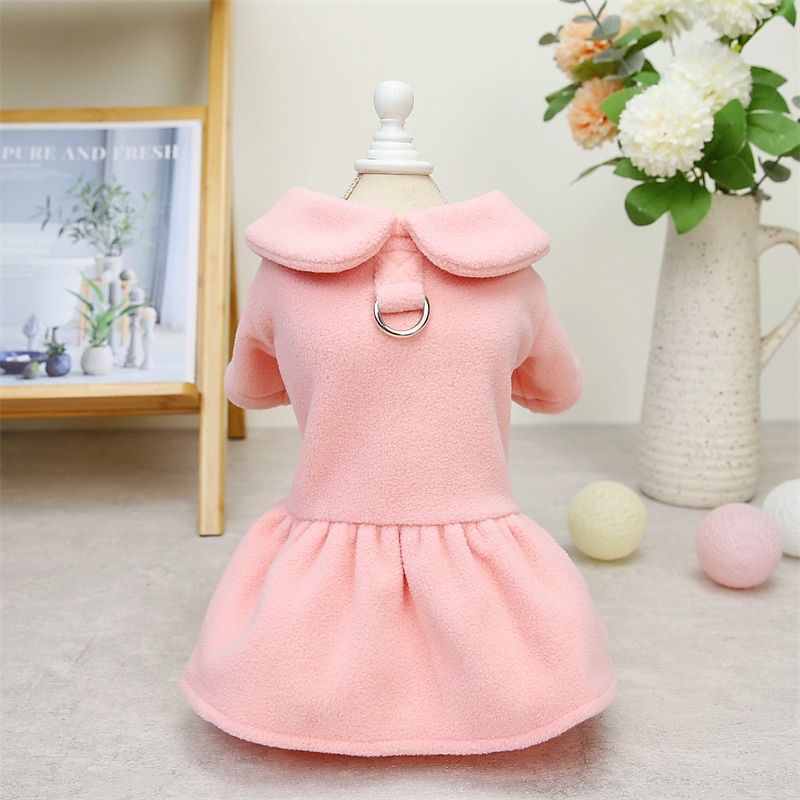 Hunde Katzen Kleider Einfarbig nette Art Süß Alltagskleidung Casual Winter Hundekleidung Welpenkleidung Hunde-Outfits Weich Grün Purpur Rosa Kostüm für Mädchen und Jungen Hund Baumwolle S M L XL 2XL 2026 - $12.49 –P1