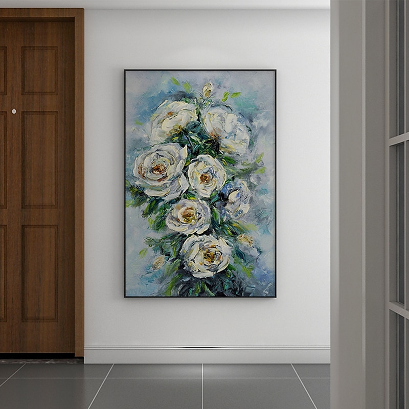 Handgefertigtes Ölgemälde auf Leinwand, Wandkunst, Dekoration, moderne Blumen für Wohnkultur, gerollt, rahmenlos, ungedehnt 2025 - $85.99 –P9