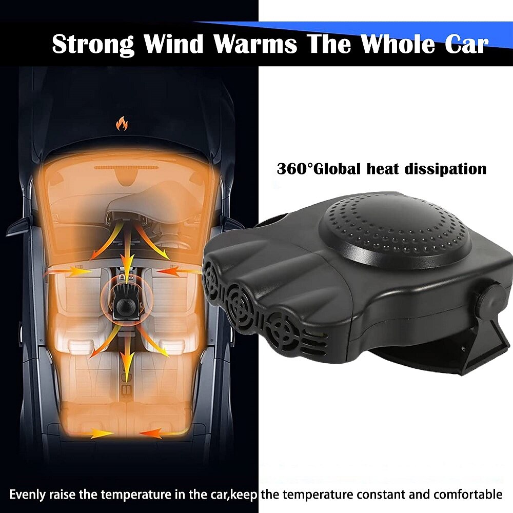 Car Heater/Fan Portable Electric 12V 200W 2 in 1 Heating/Cooling Fan Functions Quick Heating Car Defroster Defogger Controller 2025 - $22.99 –P3