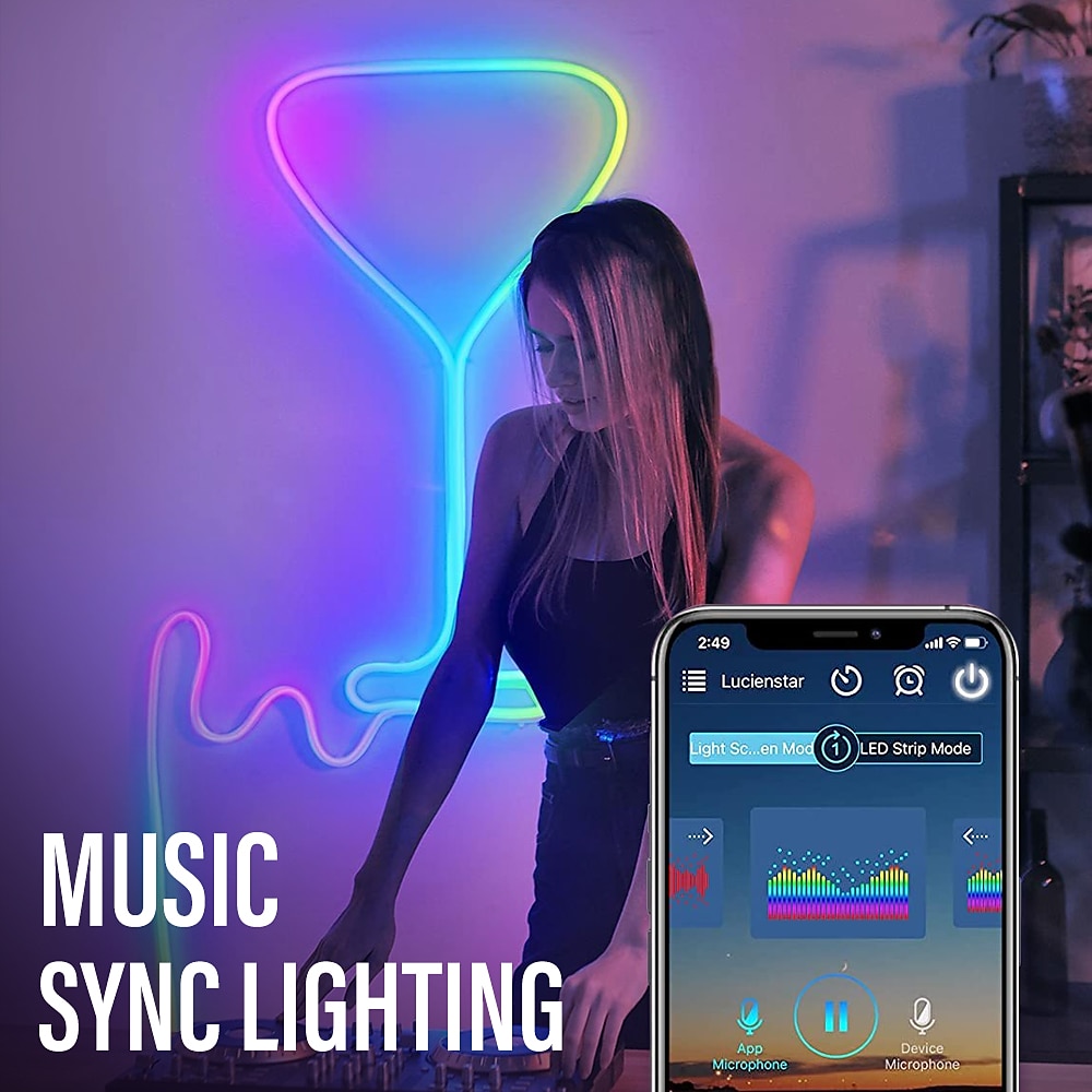 3M/5M RGBIC Strip Lights Neon Light with WIFI Neon Rope Light DIY Light Bar APP Control Music Sync TV Backlight Game Living Room Bedroom Decoration 2025 - $32.99 –P7