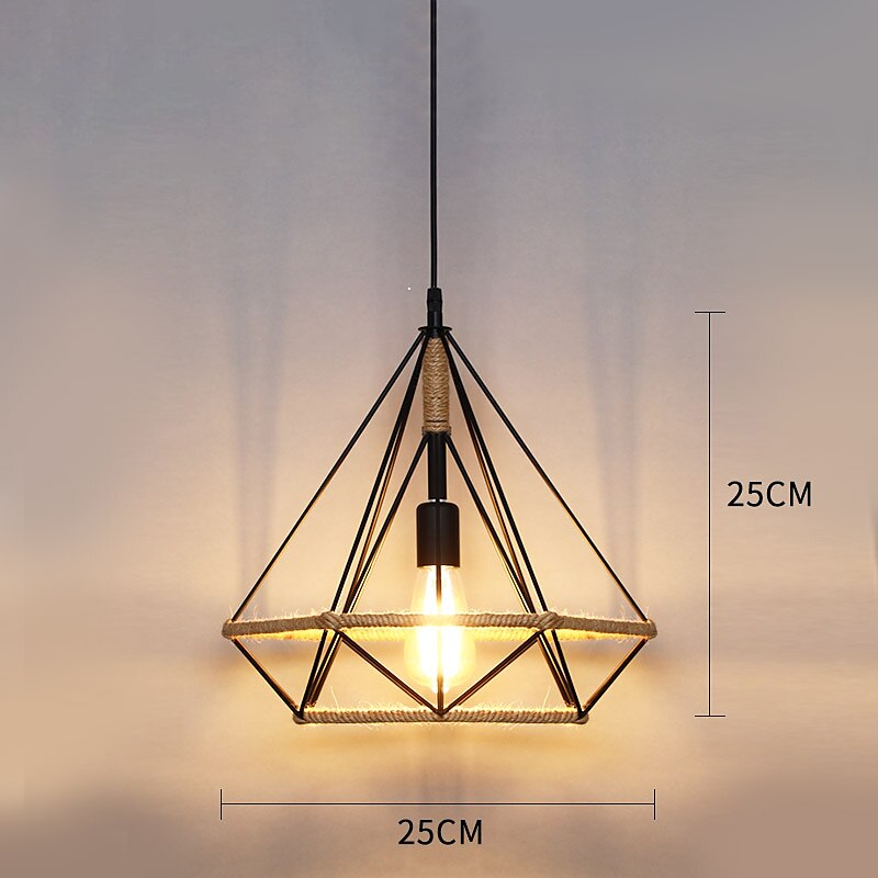 25cm Single Design Island Design Pendant Light Hemp Rope Painted Finishes Modern Nordic Style 220-240V 2025 - $150.99 –P1