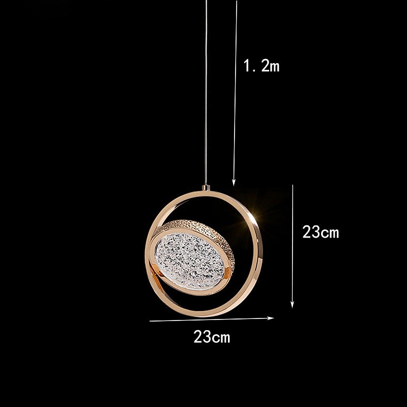 23cm led přívěsek světlo ostrov světelný kruh design kulatý design geometrické tvary přívěsek lehký kov umělecký styl vintage styl moderní styl umělecký moderní 85-265v 2025 - $135.99 –P1