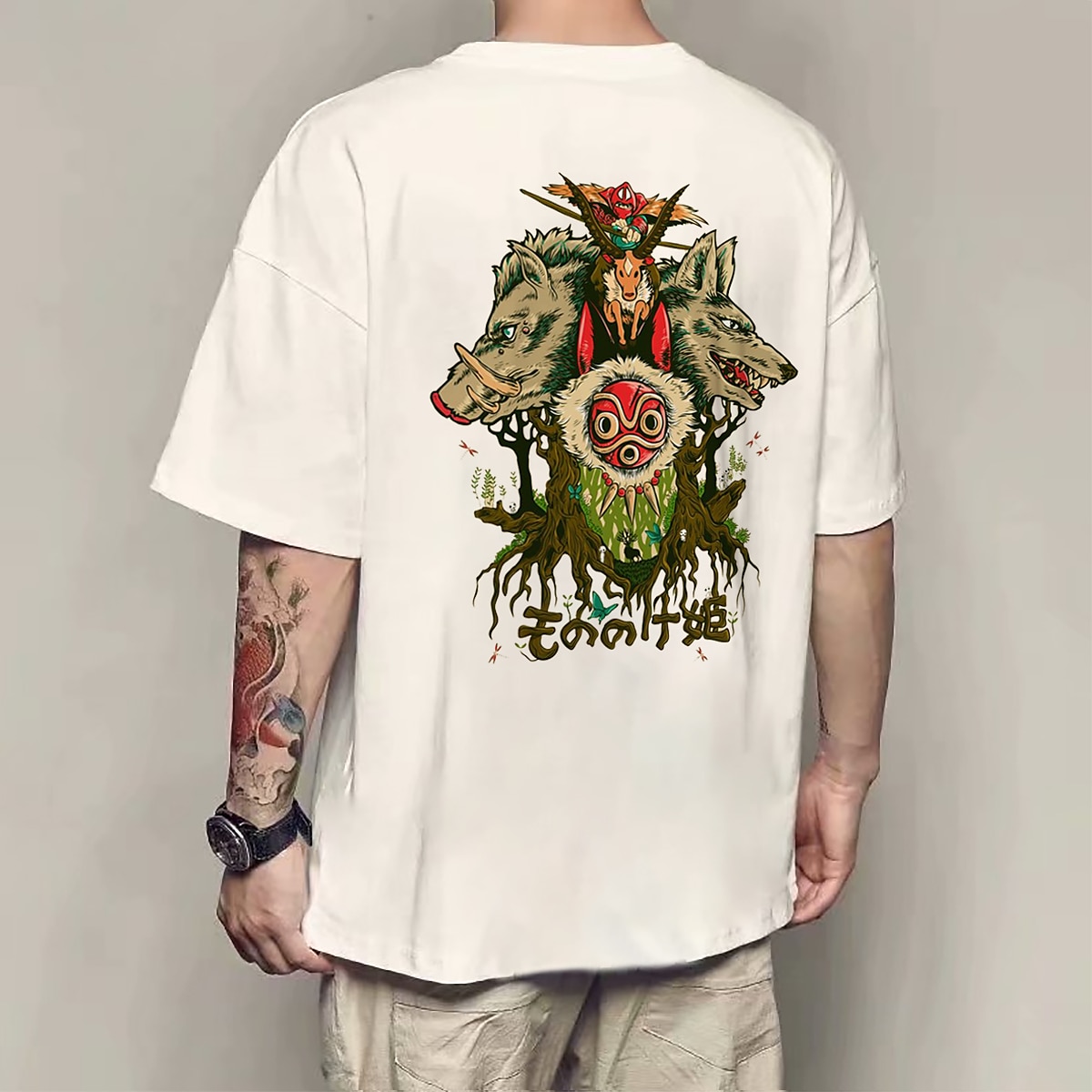 Princess Mononoke San T-shirt Anime Cartoon Anime Classic Street Style For Couple's Men's Women's Adults' Hot Stamping 2025 - GBP £13 –P2