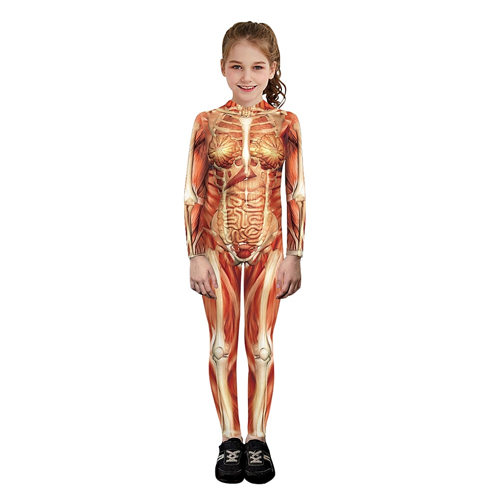 Zentai öltöny Szerepjáték Jelmezek Cicaruha Csontváz Halálfej Farsangi jelmez Overall Női Szerepjáték Ijesztő jelmez Anatómia Ruha mert Farsang Álarcos mulatság Felnőttek 2025 - $21.99 –P12
