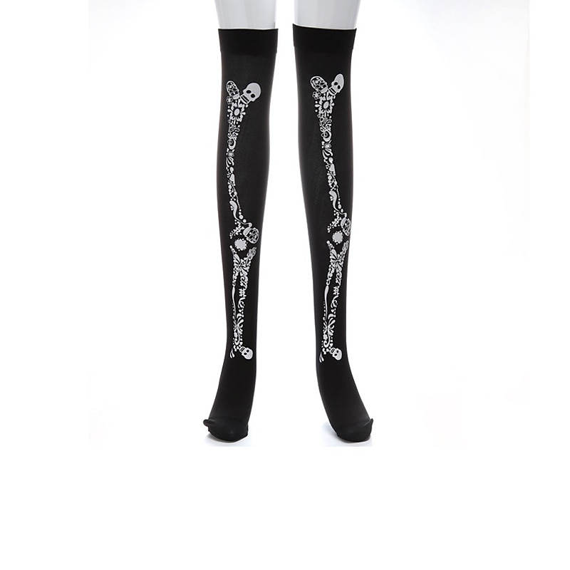 Teschio scheletro Halloween Calze e autoreggenti Oggetti di scena di Halloween Halloween Per donna Halloween martedì grasso Costumi di Halloween facili Vestirsi del 2025 a $12.49 –P2