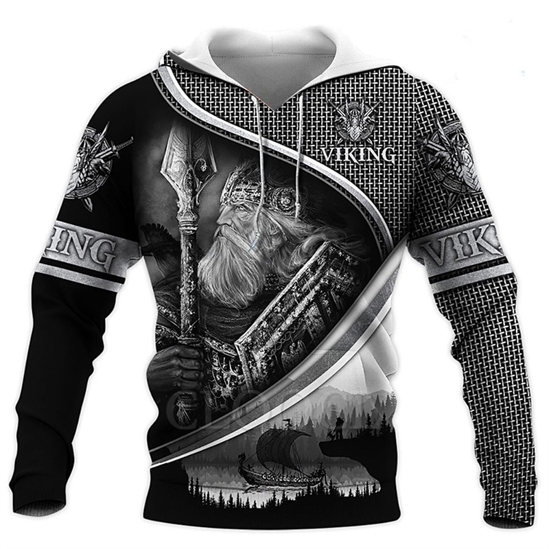 Homens Cavaleiros Templários Estampas Abstratas Moletom Moletons Moletom com capuz Manga Longa Moletom com capuz Com Capuz Roupa de rua Impressão 3D Diário Esportes Cinzento Imprimir Primavera de 2025 por $29.99 –P1