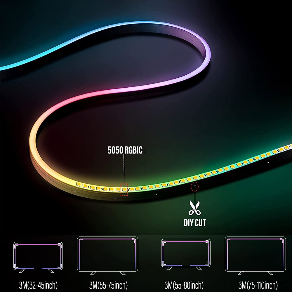3M/5M RGBIC Strip Lights Neon Light with WIFI Neon Rope Light DIY Light Bar APP Control Music Sync TV Backlight Game Living Room Bedroom Decoration 2025 - $32.99 –P11