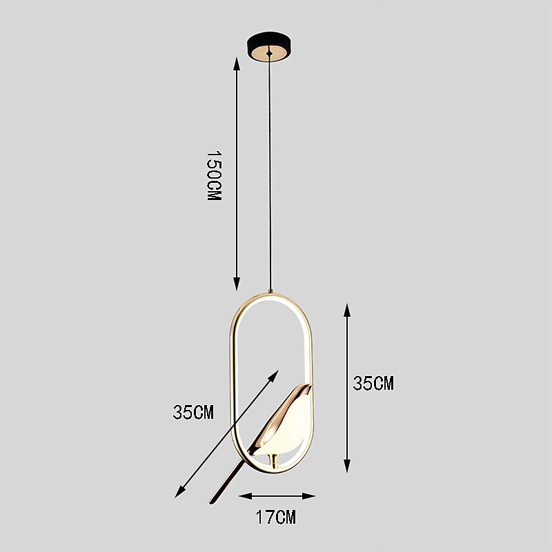 Lámpara colgante diseño simple 17cm aluminio led estilo nordico 85-265v 2025 - $229.99 –P16