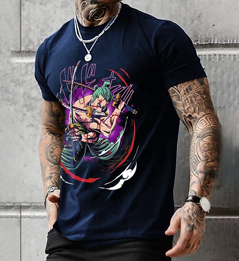 One Piece Roronoa Zoro Japonesa/Curta Anime Desenho Anime 3D Clássico Estilo de rua Para Casal Homens Mulheres Adulto Impressão 3D de 2025 por $17.49 –P2
