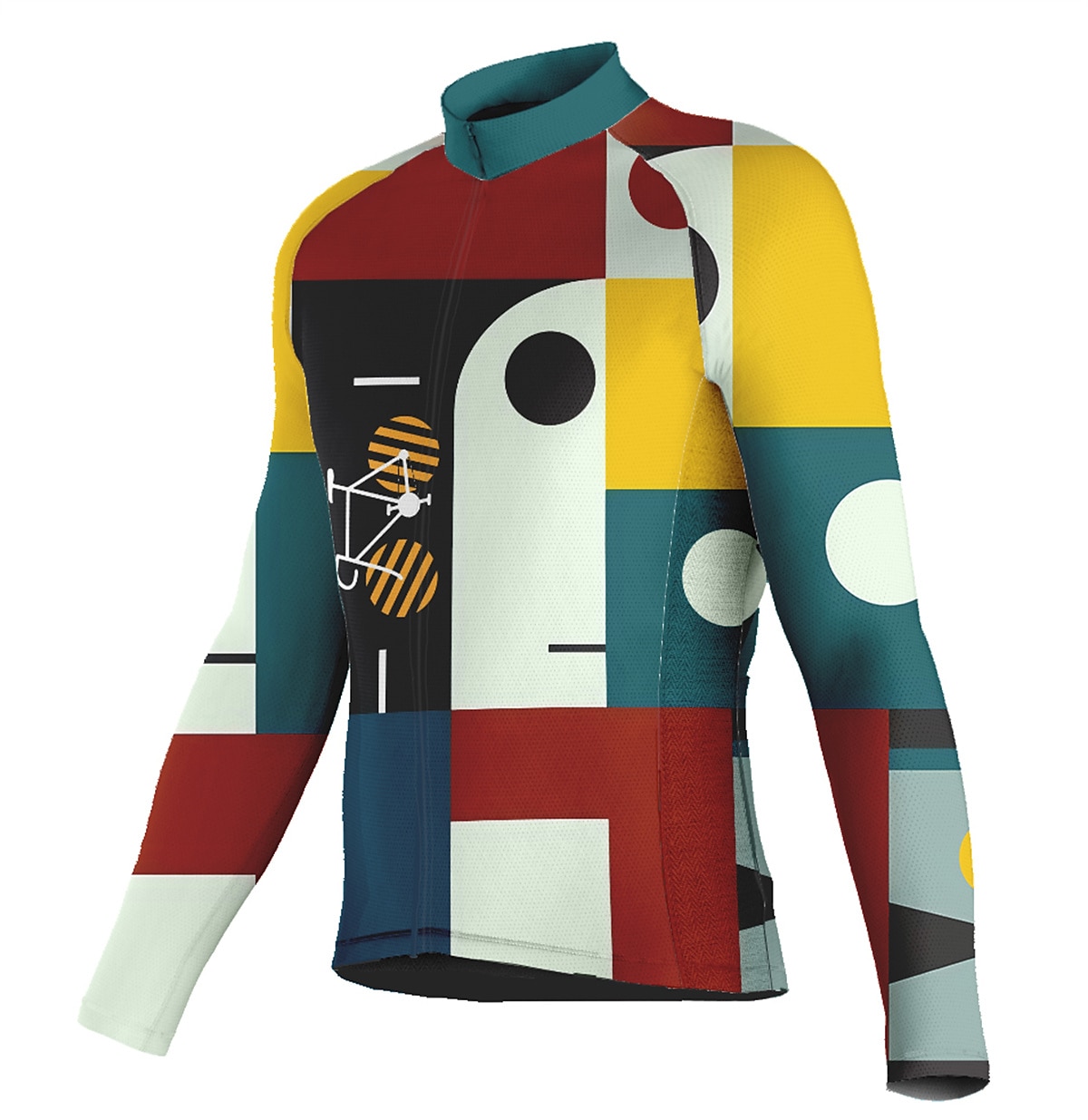 Men's Cycling Jersey Long Sleeve Bike Jersey Top with 3 Rear Pockets Mountain Bike MTB Road Bike Cycling Breathable Quick Dry Moisture Wicking Reflective Strips Wine Red Black White Polyester Spandex 2025 - $32.99 –P1
