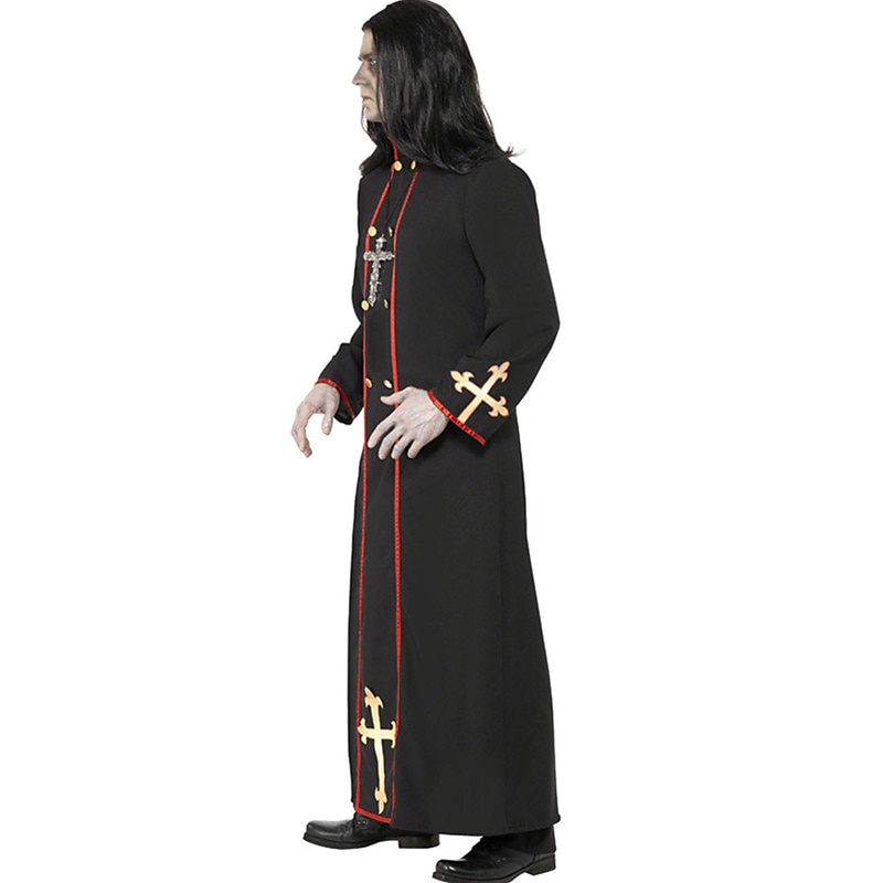 Vampire Pastor Cosplay Costume Masquerade Adults' Men's Cosplay Halloween Carnival Performance Halloween Halloween Carnival Masquerade Easy Halloween Costumes With Wig 2025 - $55.99 –P5
