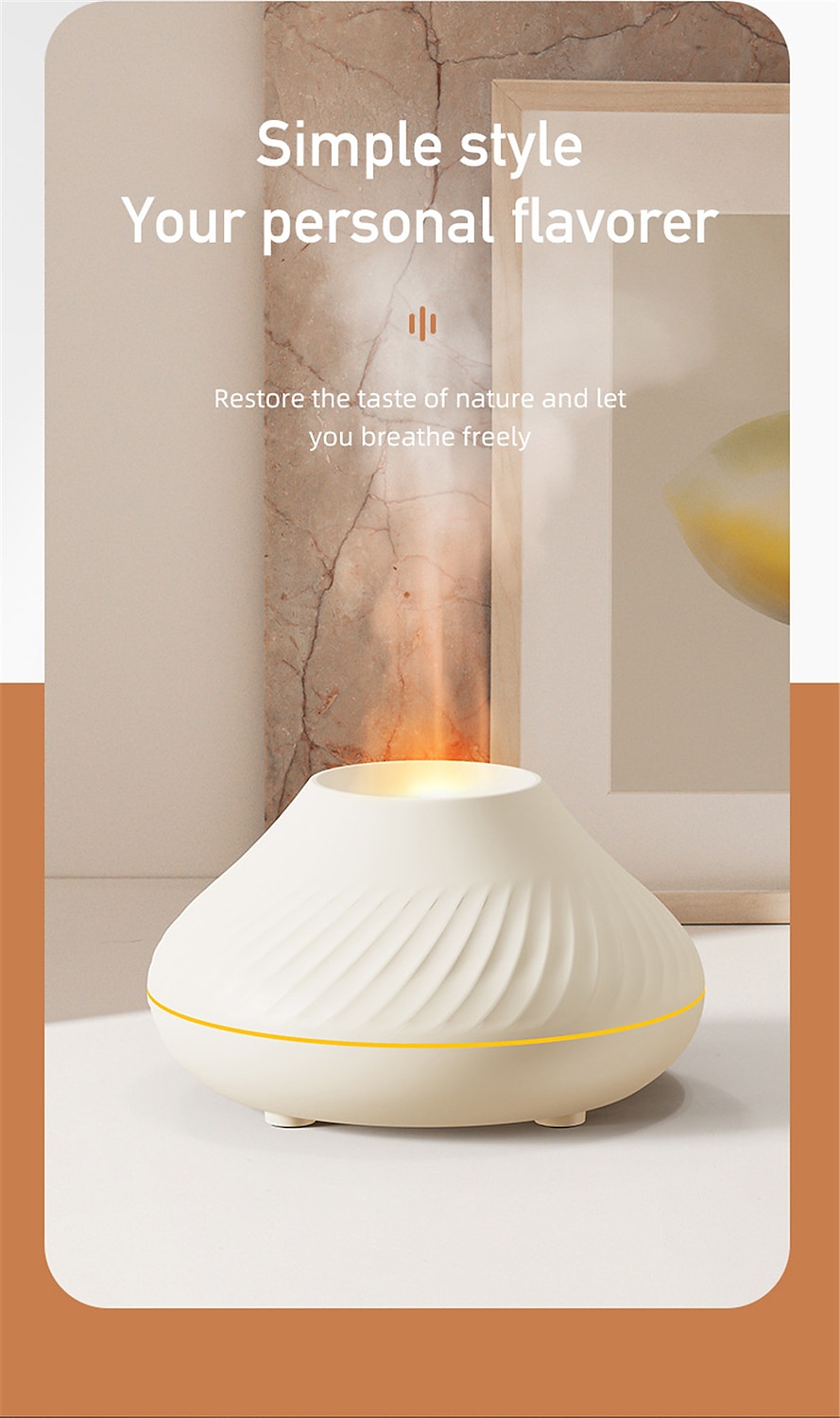 LED Smart Light Air Humidifier Colorful Flame USB Car Aromatherapy Humidifiers Diffusers Portable Diffuser Essential Oils for Home Room Fragrance 2025 - $22.99 –P4