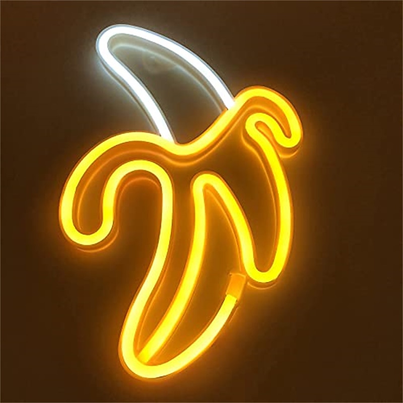 Neon Light Banana Shaped Neon Lamp Hanging Lamp AAA Battery Box Power Supply 2025 - $30.99 –P15