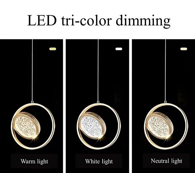 23cm led přívěsek světlo ostrov světelný kruh design kulatý design geometrické tvary přívěsek lehký kov umělecký styl vintage styl moderní styl umělecký moderní 85-265v 2025 - $135.99 –P5