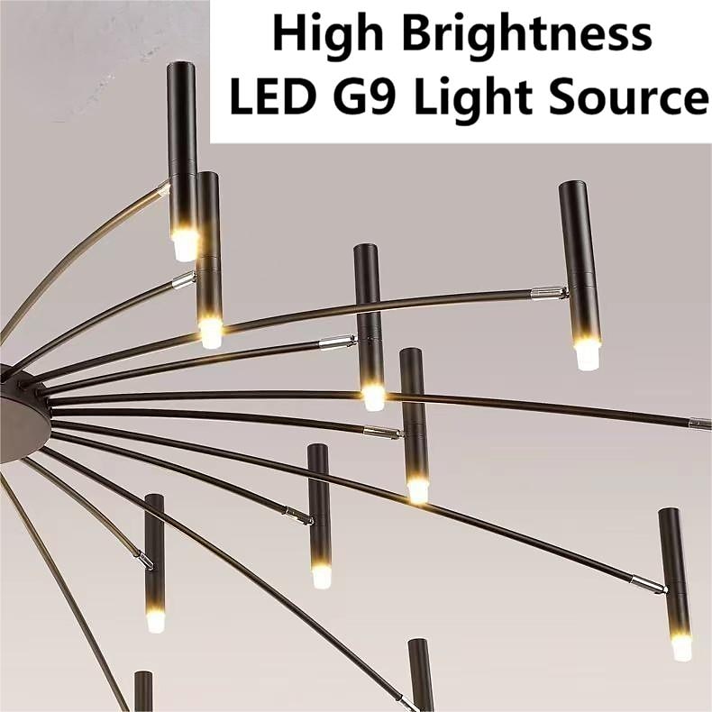 Fuochi d'artificio a soffitto rotante, 12/24 luci 39 "/51" lampada da soffitto a puntatore creativo per soggiorno, moderna plafoniera a led da incasso, luci di fuochi d'artificio del 2025 a $449.99 –P3