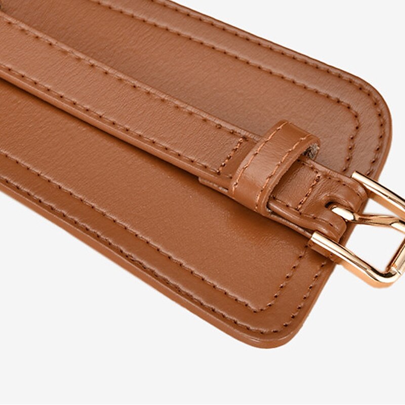 Mulheres Cinto Couro Ecológico Branco Preto Camelo Cáqui Laranja Largo Ao ar livre Rua Dia a Dia Feriado Cor imaculada / Primavera / Verão / Outono / Inverno / Caqui de 2025 por $37.99 –P13