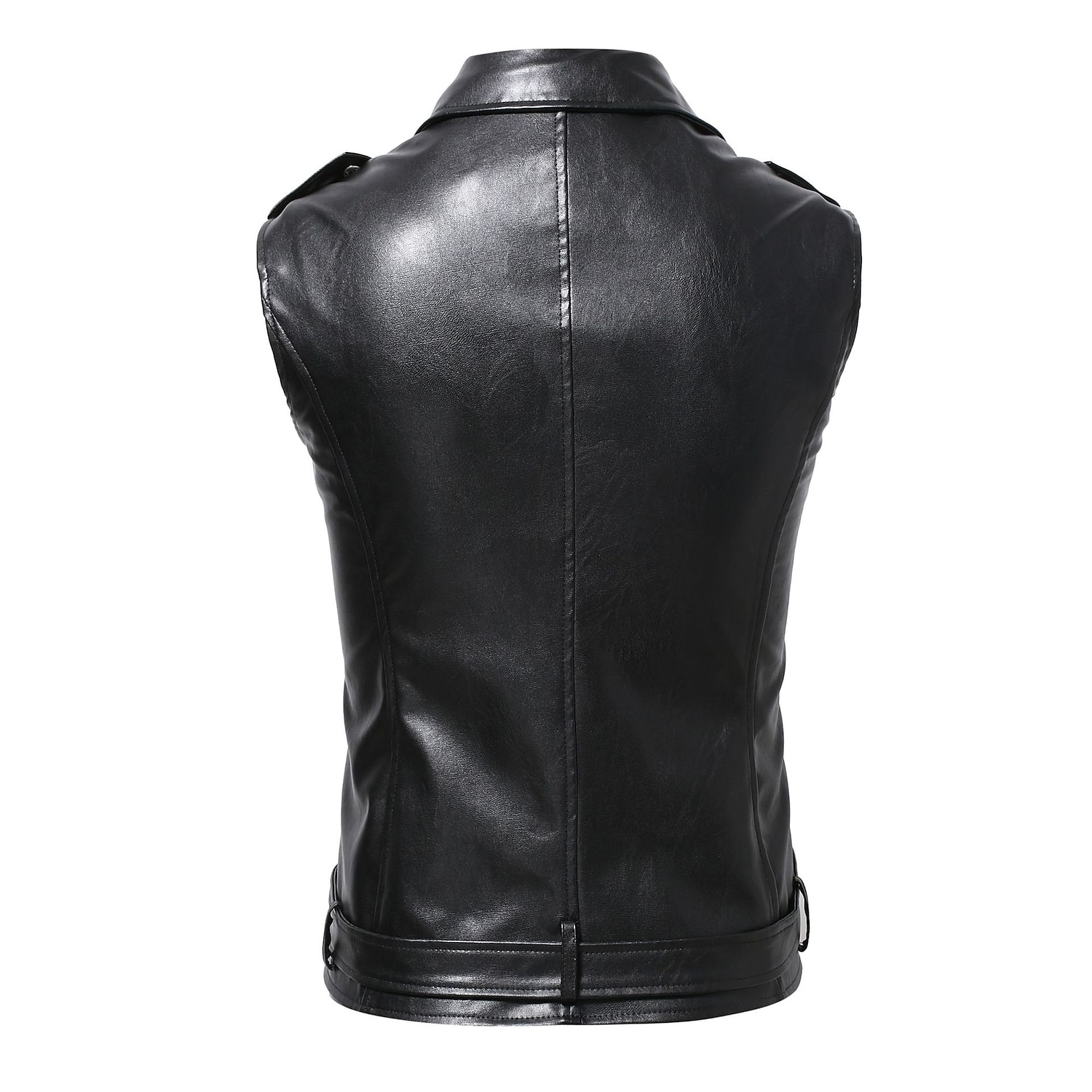 Per uomo Gilet in pelle Sportivo Moto Casual quotidiano Di moda Autunno Bordo in pelliccia sintetica Ecopelle Tenere al caldo Anti-pioggia Leggero Colore puro Cerniera Bavero Morbido Nero Gilet del 2025 a $49.99 –P4