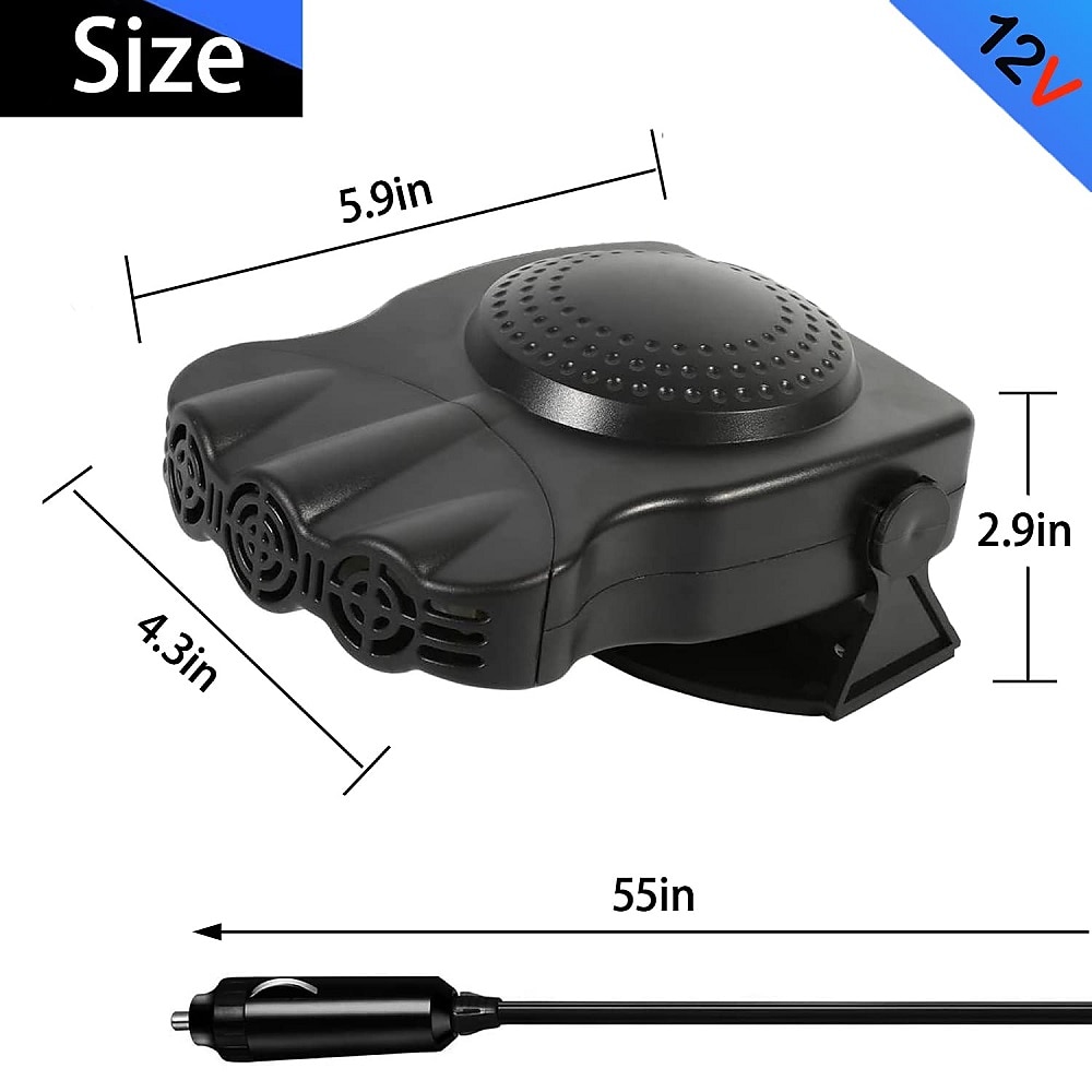 Car Heater/Fan Portable Electric 12V 200W 2 in 1 Heating/Cooling Fan Functions Quick Heating Car Defroster Defogger Controller 2025 - $22.99 –P5