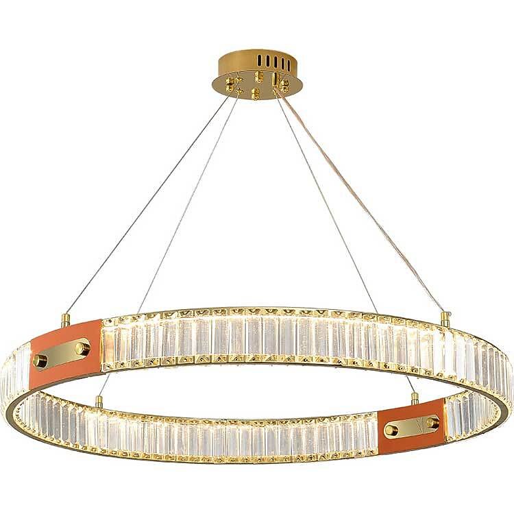 led krystall lysekrone ring hengende lys rund, 120 cm luksus krystall lysekroner for stue spisestue, gull (høydejusterbar) 2026 - $749.99 –P5